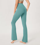 29” Cross Waist Sports Flare Yoga Pants - ododos