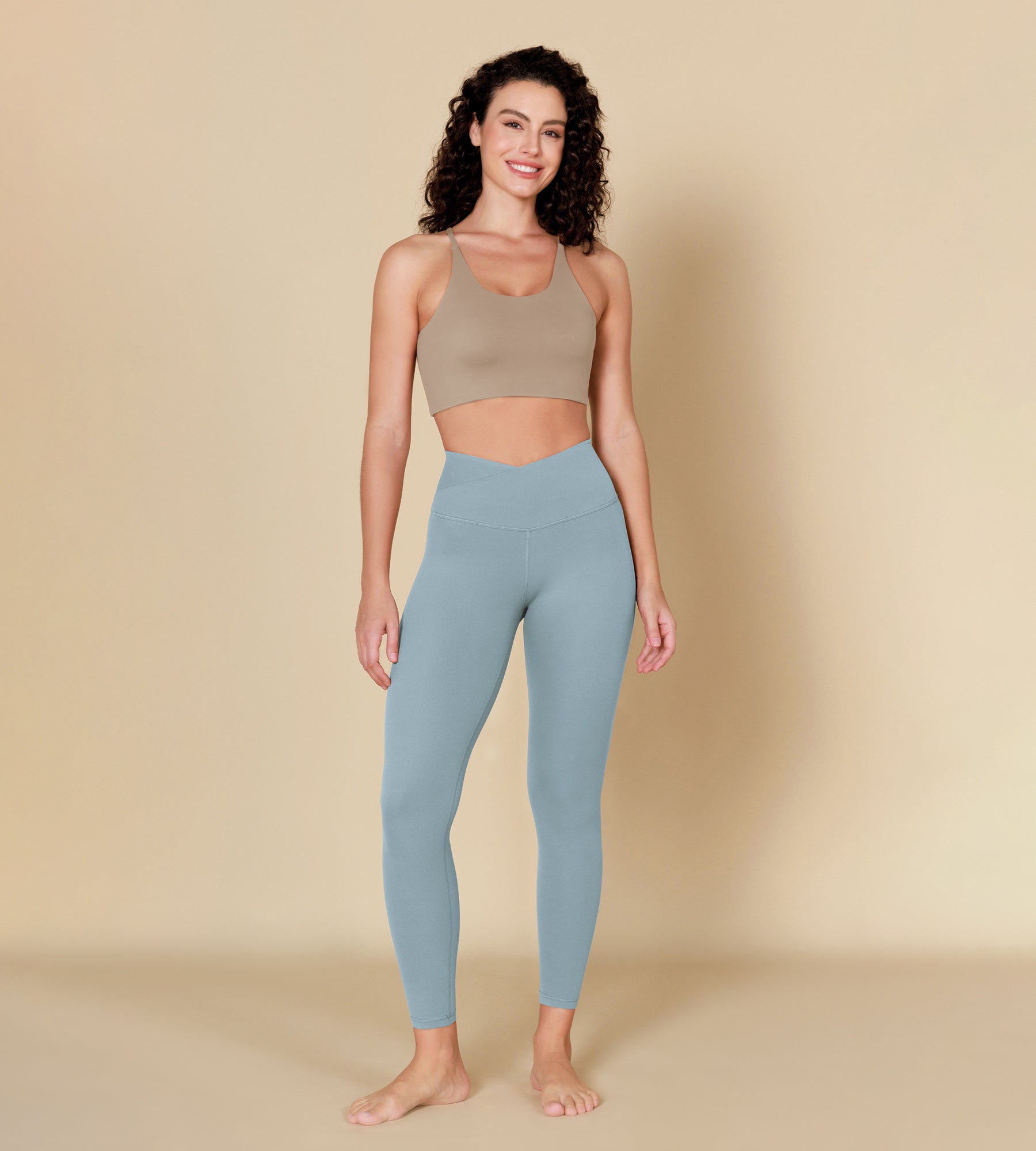 ODCLOUD Crossover 7/8 Leggings with Back Pocket Chambray - ododos