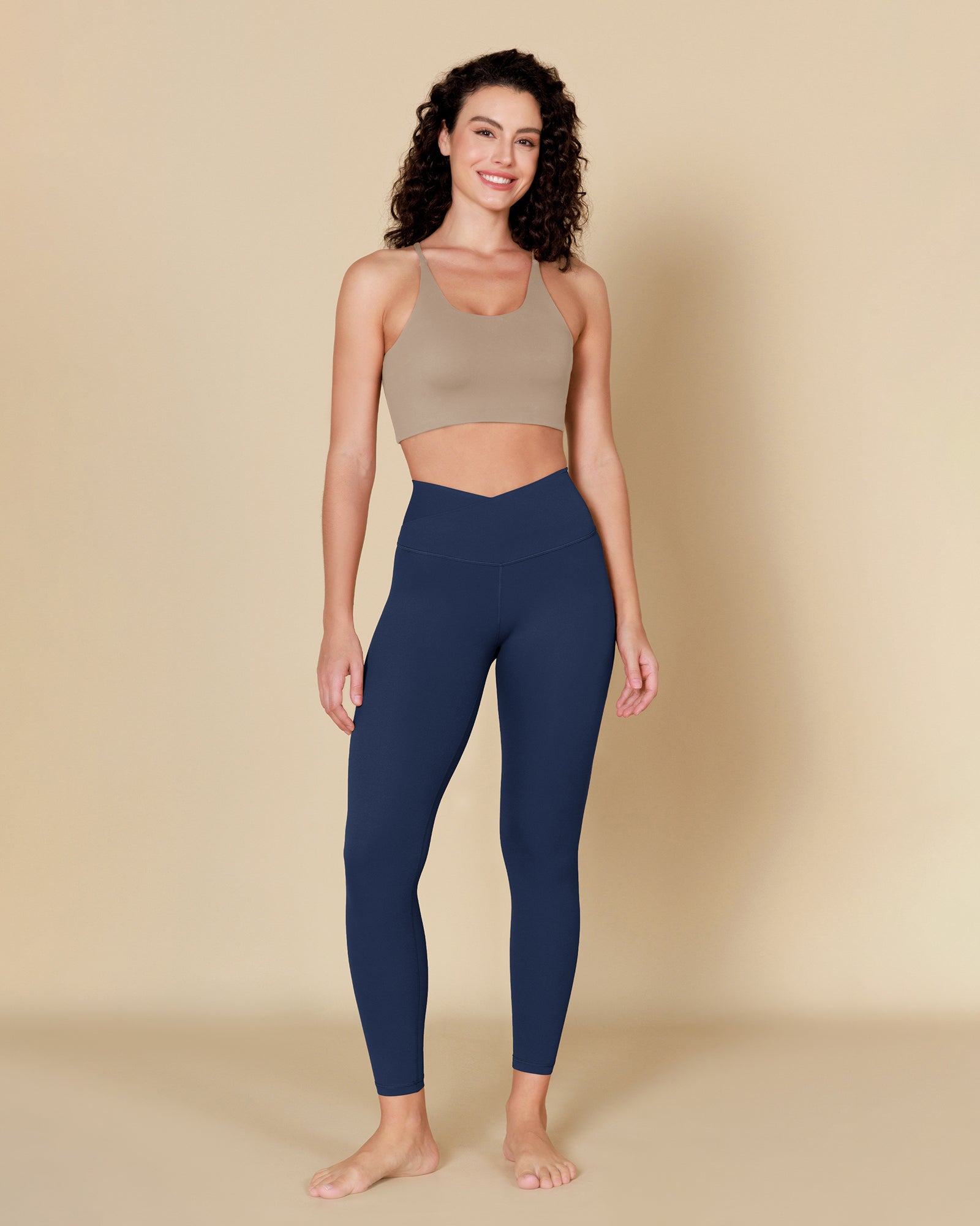 ODCLOUD Crossover 7/8 Leggings with Back Pocket Navy - ododos