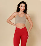 ODCLOUD Crossover 7/8 Leggings with Back Pocket Red - ododos