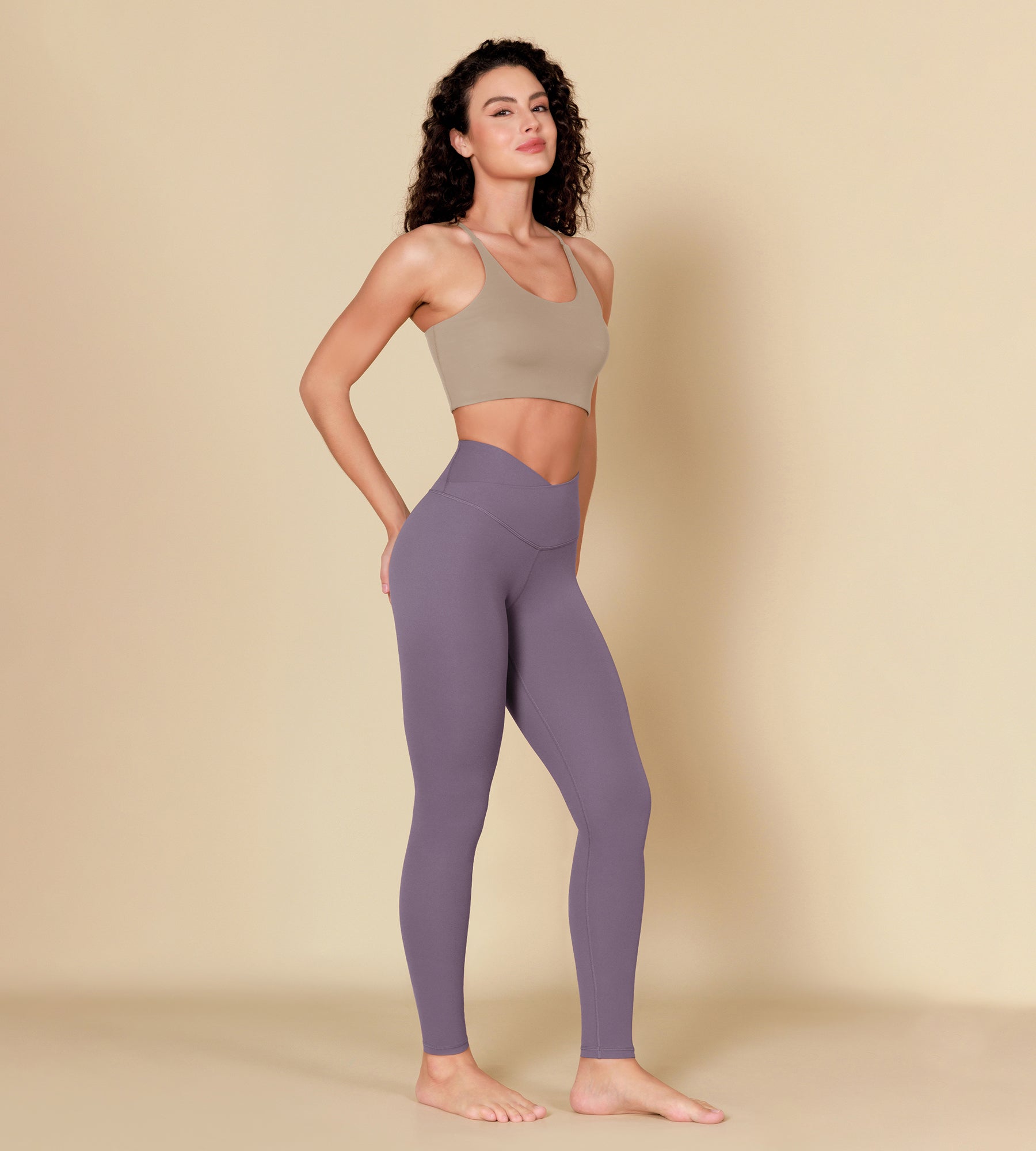 ODCLOUD Crossover 28" Leggings with Back Pocket - Classic Colors Ash Violet - ododos