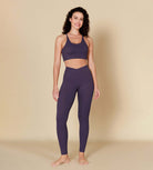 ODCLOUD 28" Crossover Leggings with Back Pocket Dark Purple - ododos