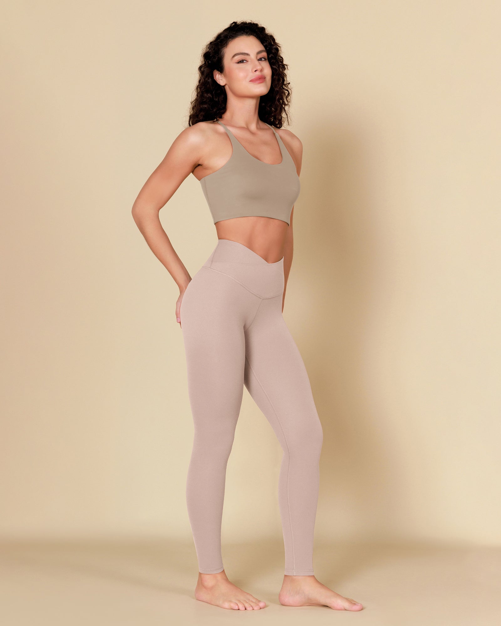 ODCLOUD Crossover 28" Leggings with Back Pocket - Limited Colors Dusty Pink - ododos