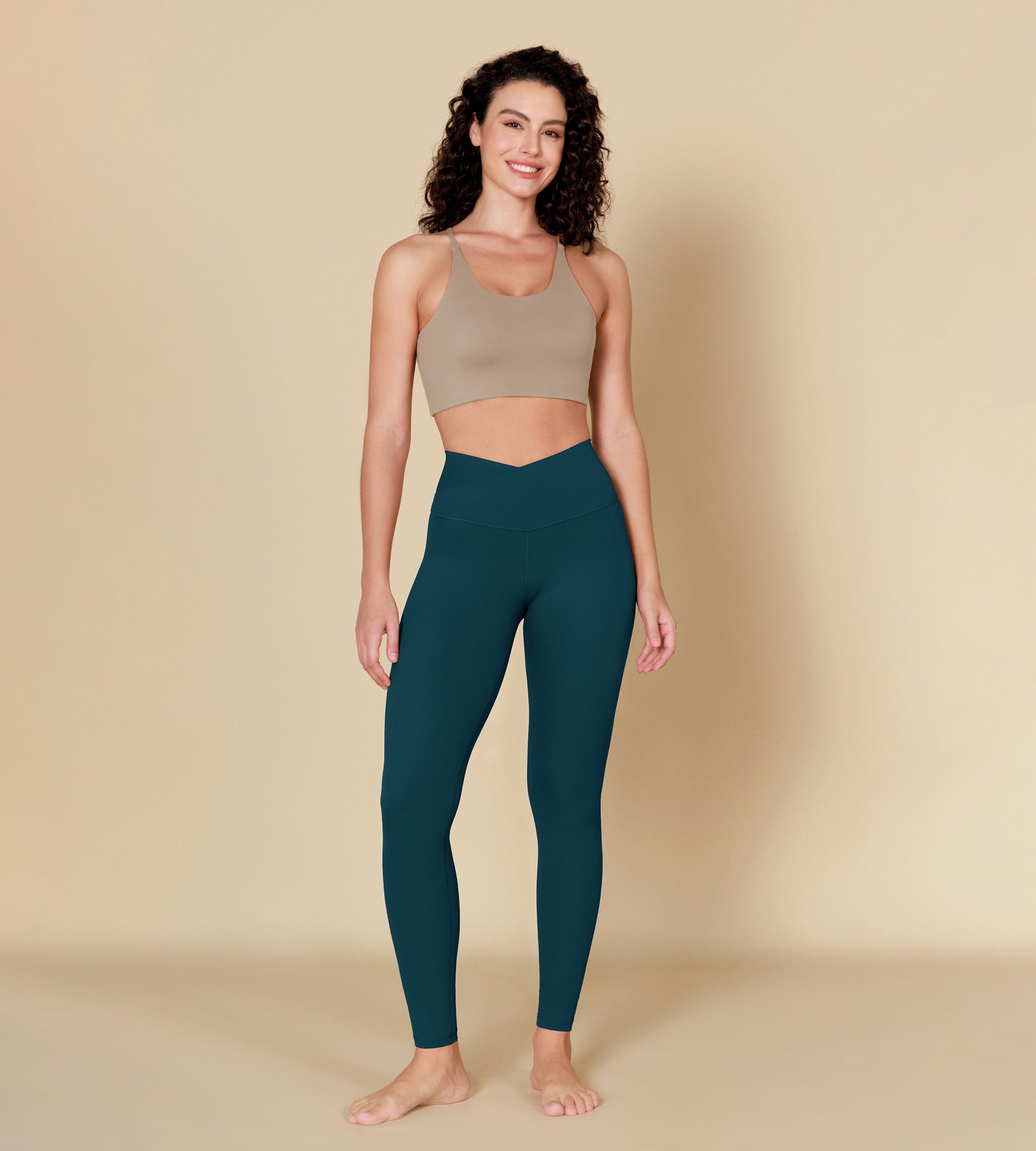 ODCLOUD Crossover 28" Leggings with Back Pocket - Classic Colors Forest Teal - ododos