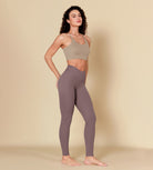 ODCLOUD Crossover 28" Leggings with Back Pocket - Limited Colors Purple Taupe - ododos
