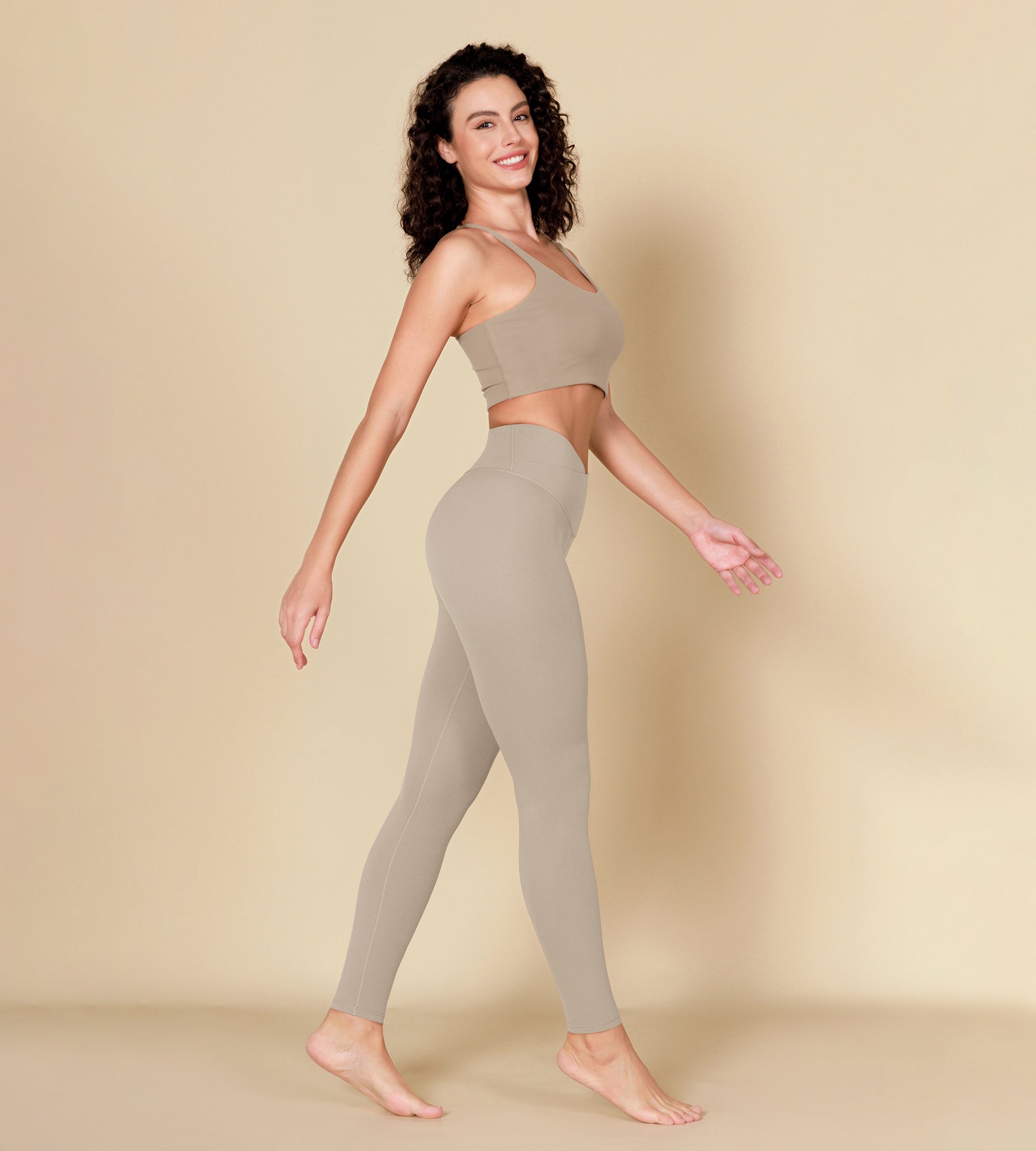 ODCLOUD Crossover 28" Leggings with Back Pocket - Limited Colors Shaker Beige - ododos