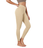 25" Cross Waist Running Leggings - ododos