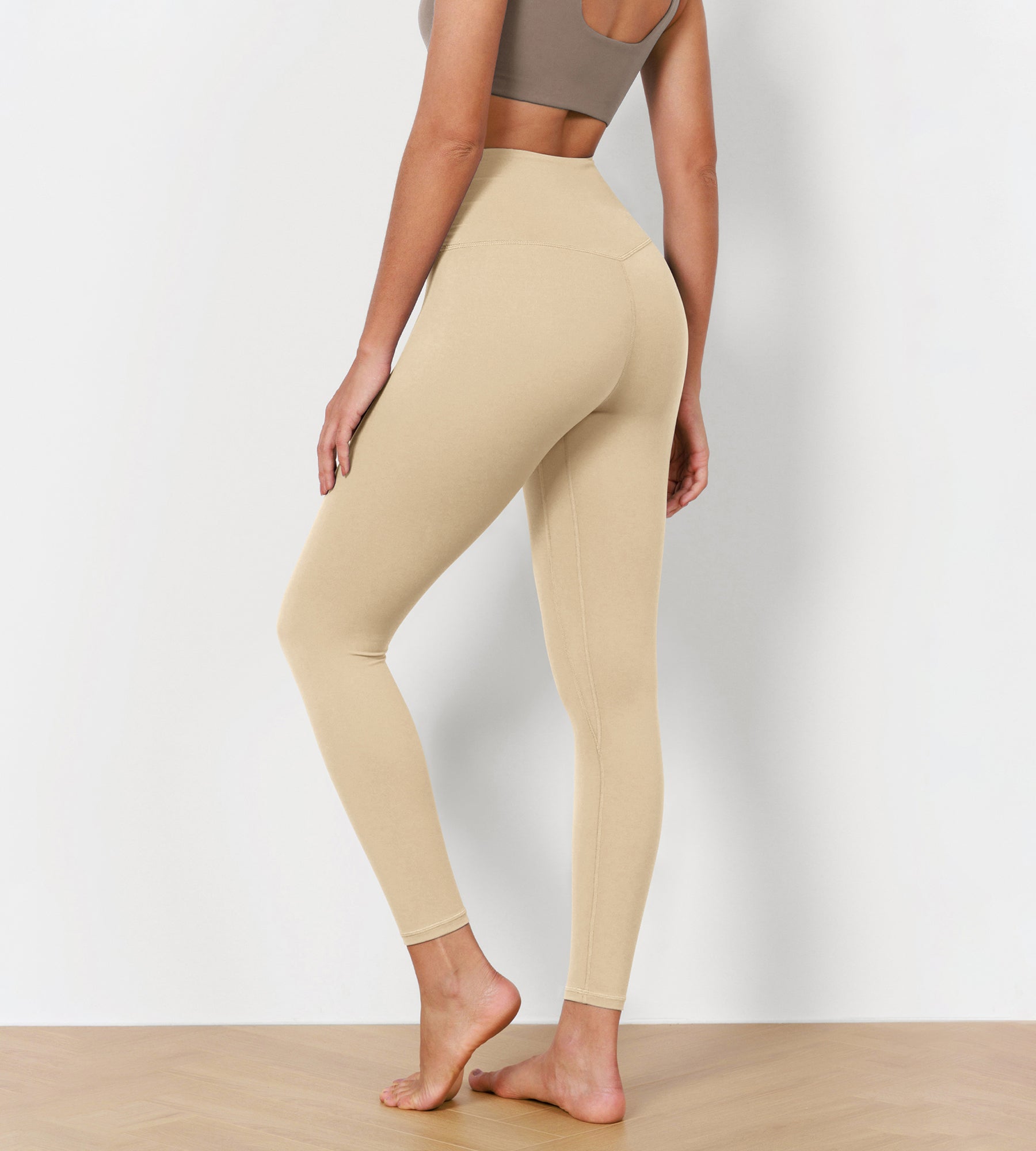25" Cross Waist Running Leggings - ododos