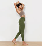 25" Cross Waist Running Leggings - ododos
