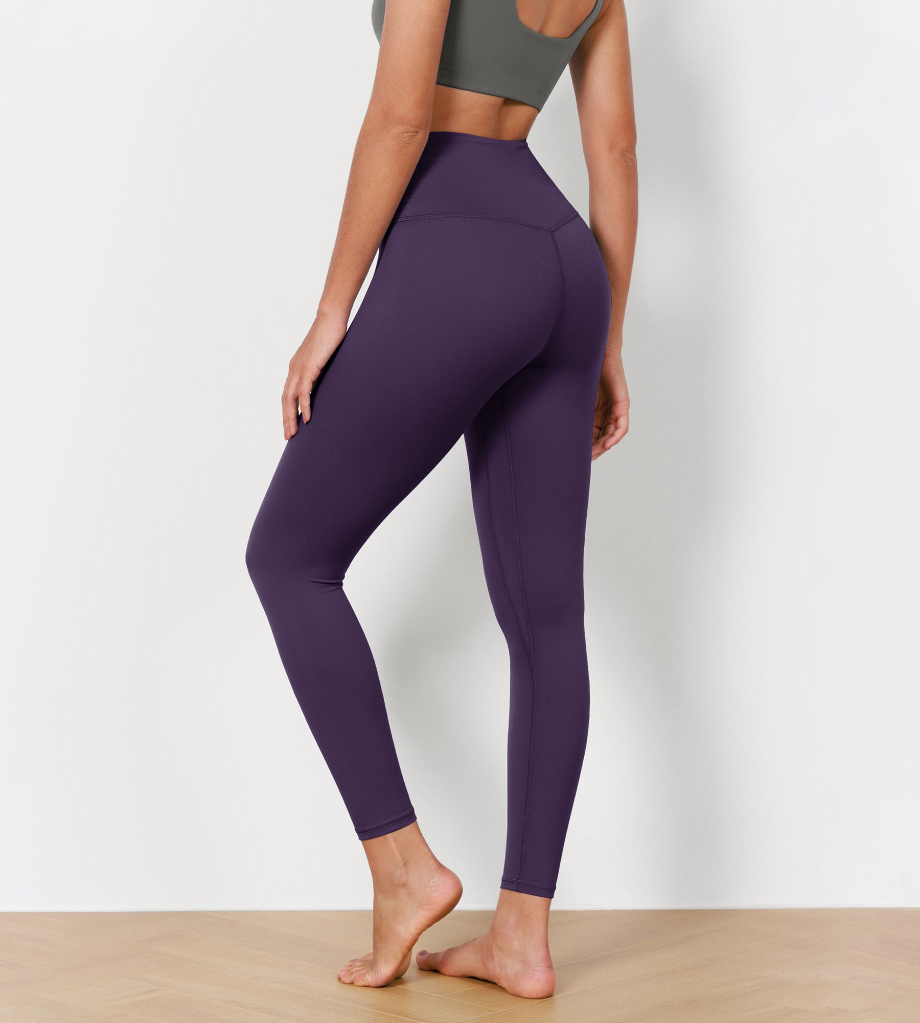 25" Cross Waist Running Leggings - ododos