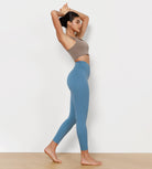 25" Cross Waist Running Leggings - ododos