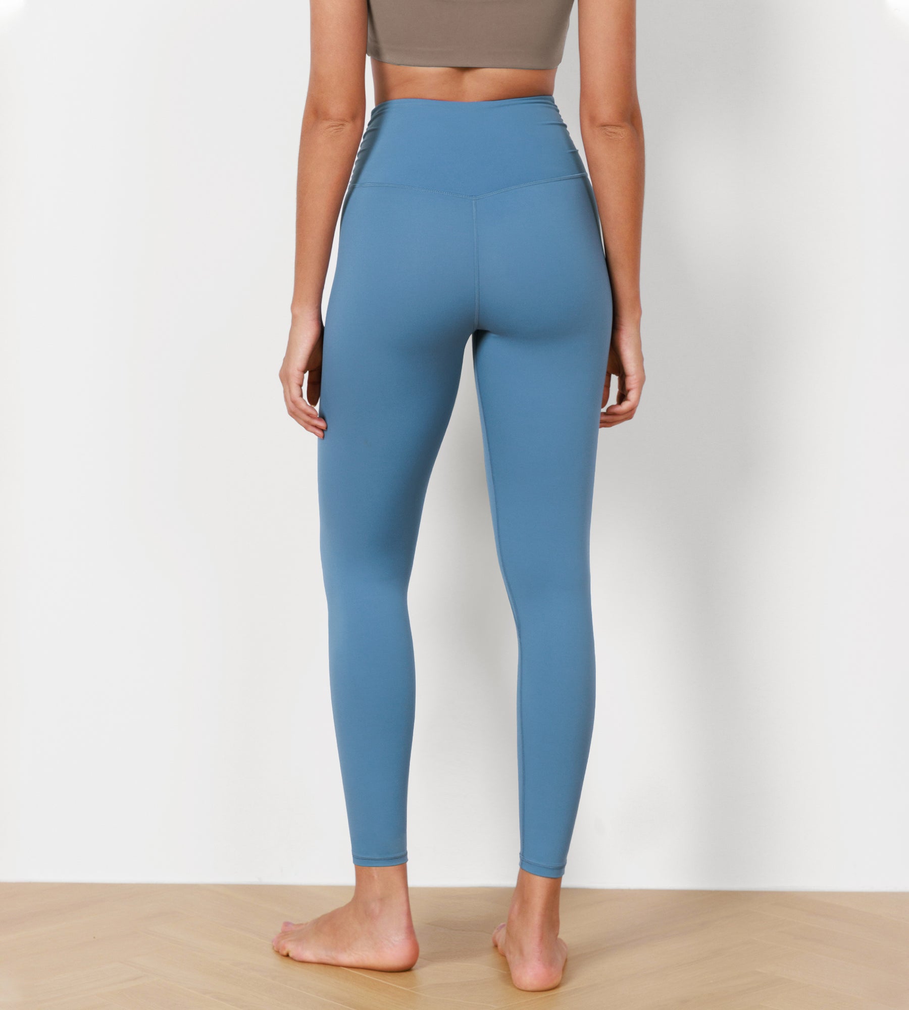 25" Cross Waist Running Leggings - ododos