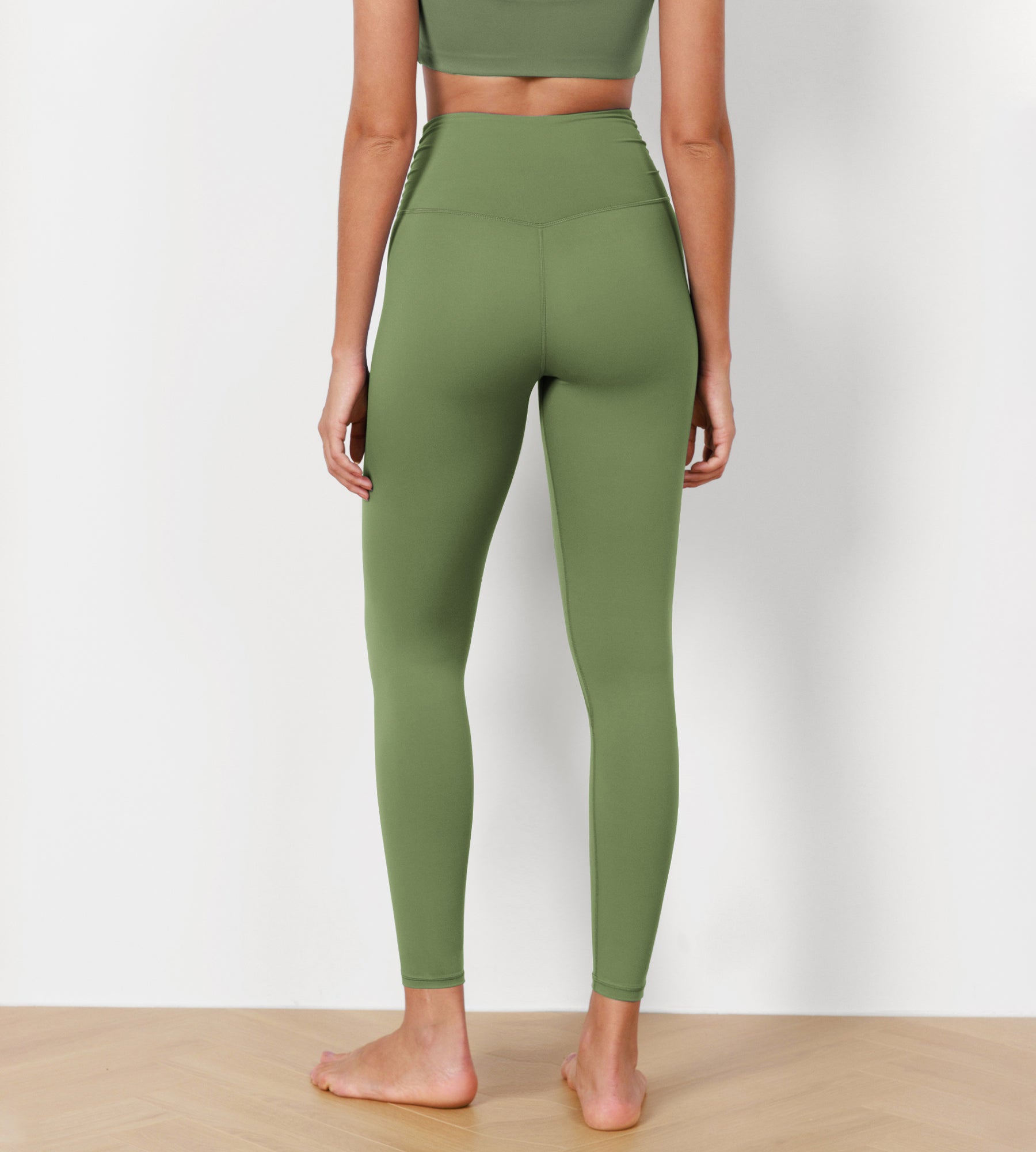 25" Cross Waist Running Leggings - ododos