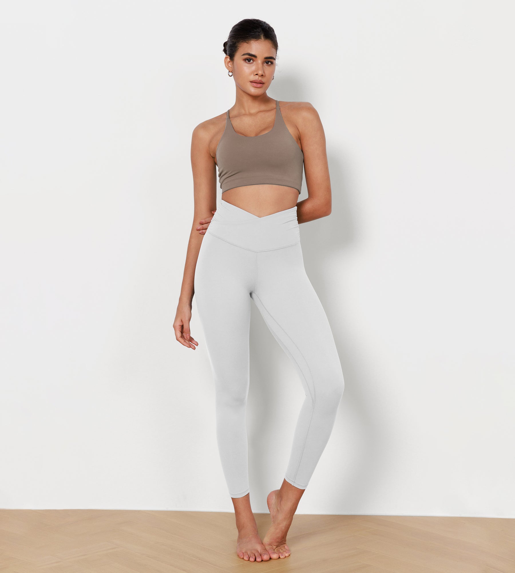 7/8 Cross Waist Running Leggings - ododos