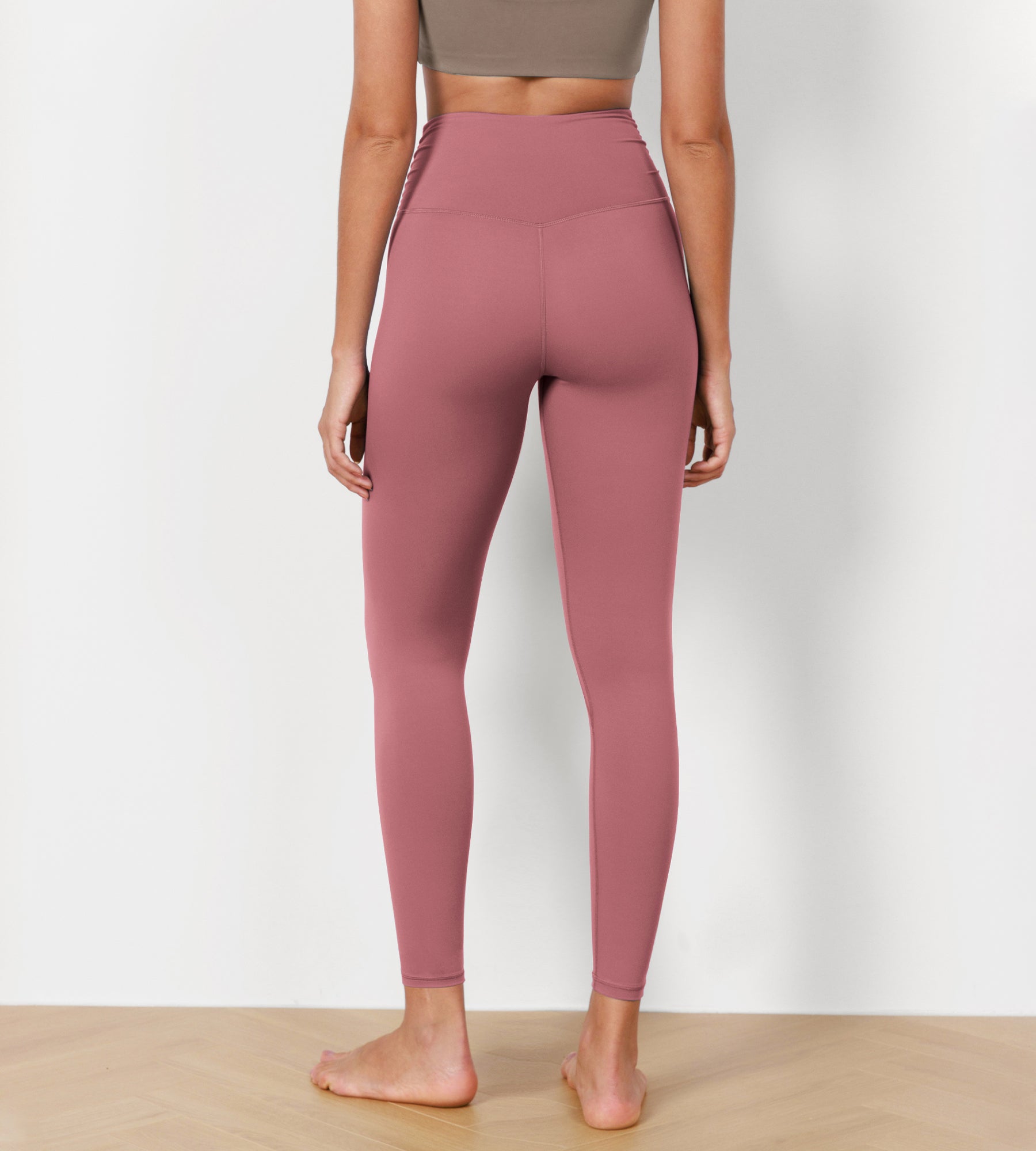 25" Cross Waist Running Leggings - ododos