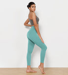 25" Cross Waist Running Leggings - ododos