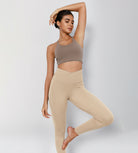 28" Cross Waist Sports Gym Yoga Leggings - ododos