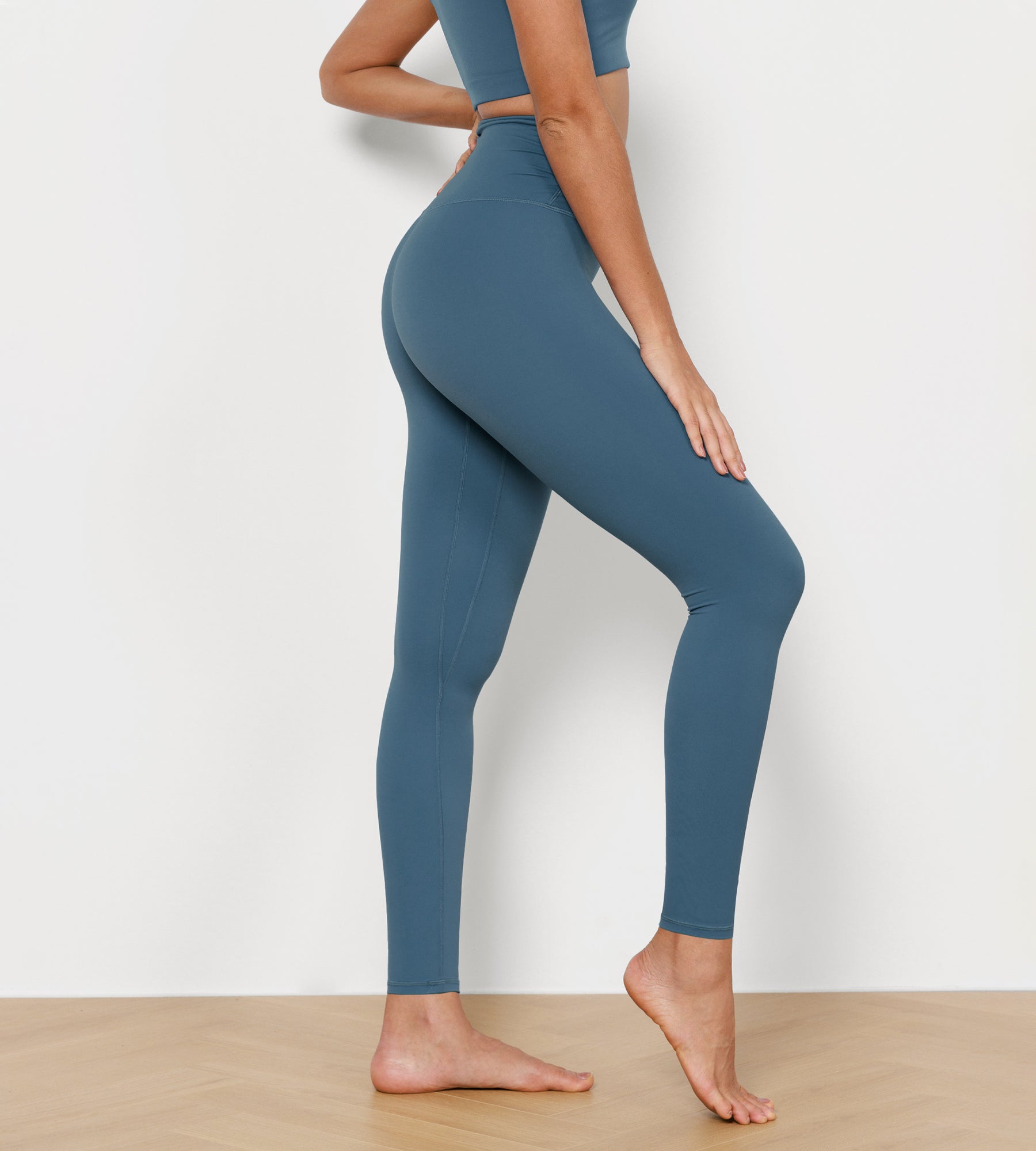 28" Cross Waist Sports Gym Yoga Leggings - ododos