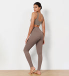 28" Cross Waist Sports Gym Yoga Leggings - ododos