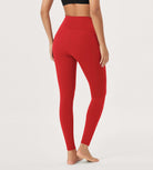 25" / 28" Gathered Crossover Lounge Yoga Leggings with Pockets - ododos