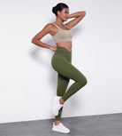 28" Side Pocket Cross Waist Yoga Leggings - ododos