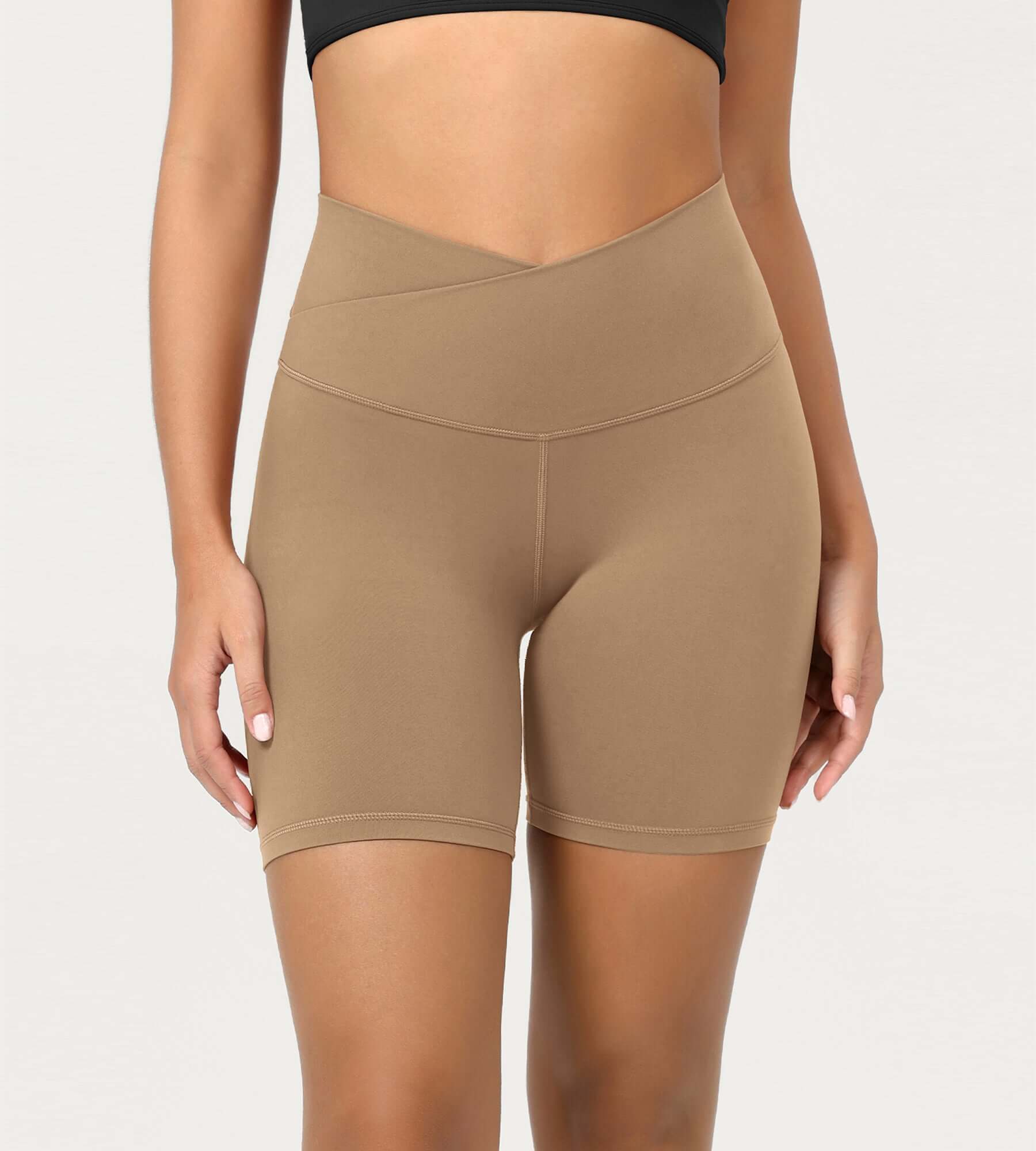 Cloud Feeling 6" Crossover Yoga Shorts - ododos