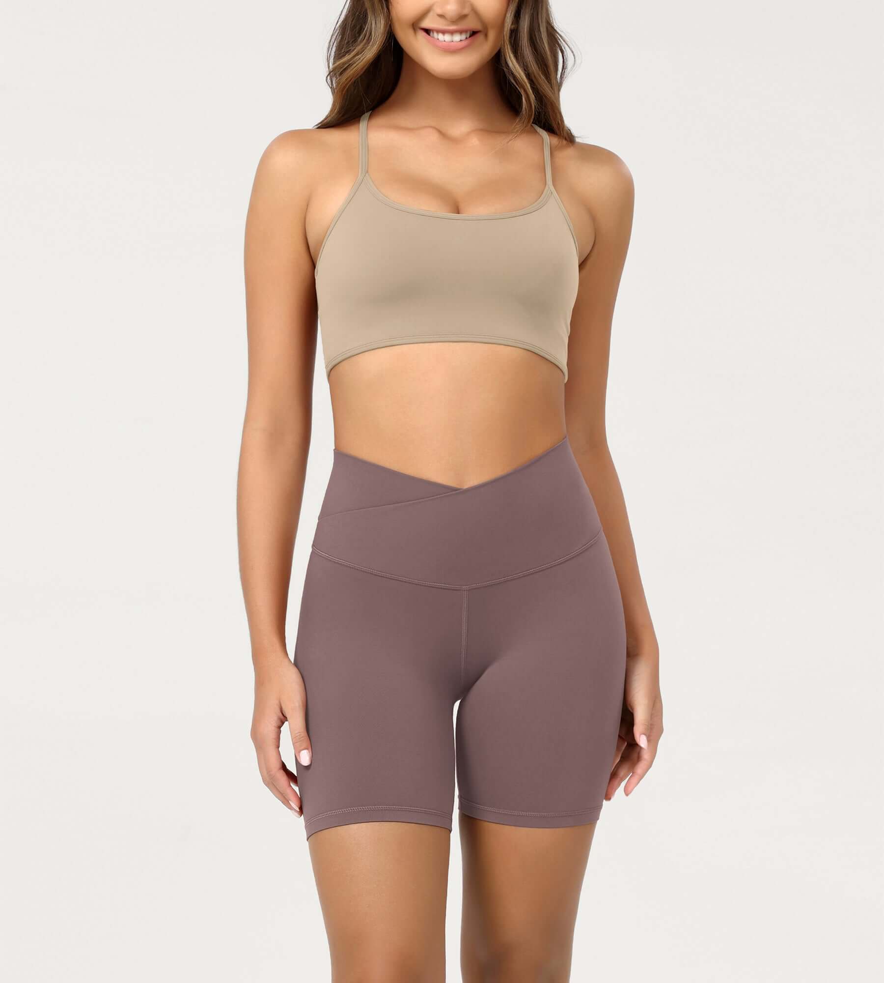 Cloud Feeling 6" Crossover Yoga Shorts - ododos