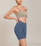 Cloud Feeling 6" Cross Waist Yoga Lounge Shorts - ododos