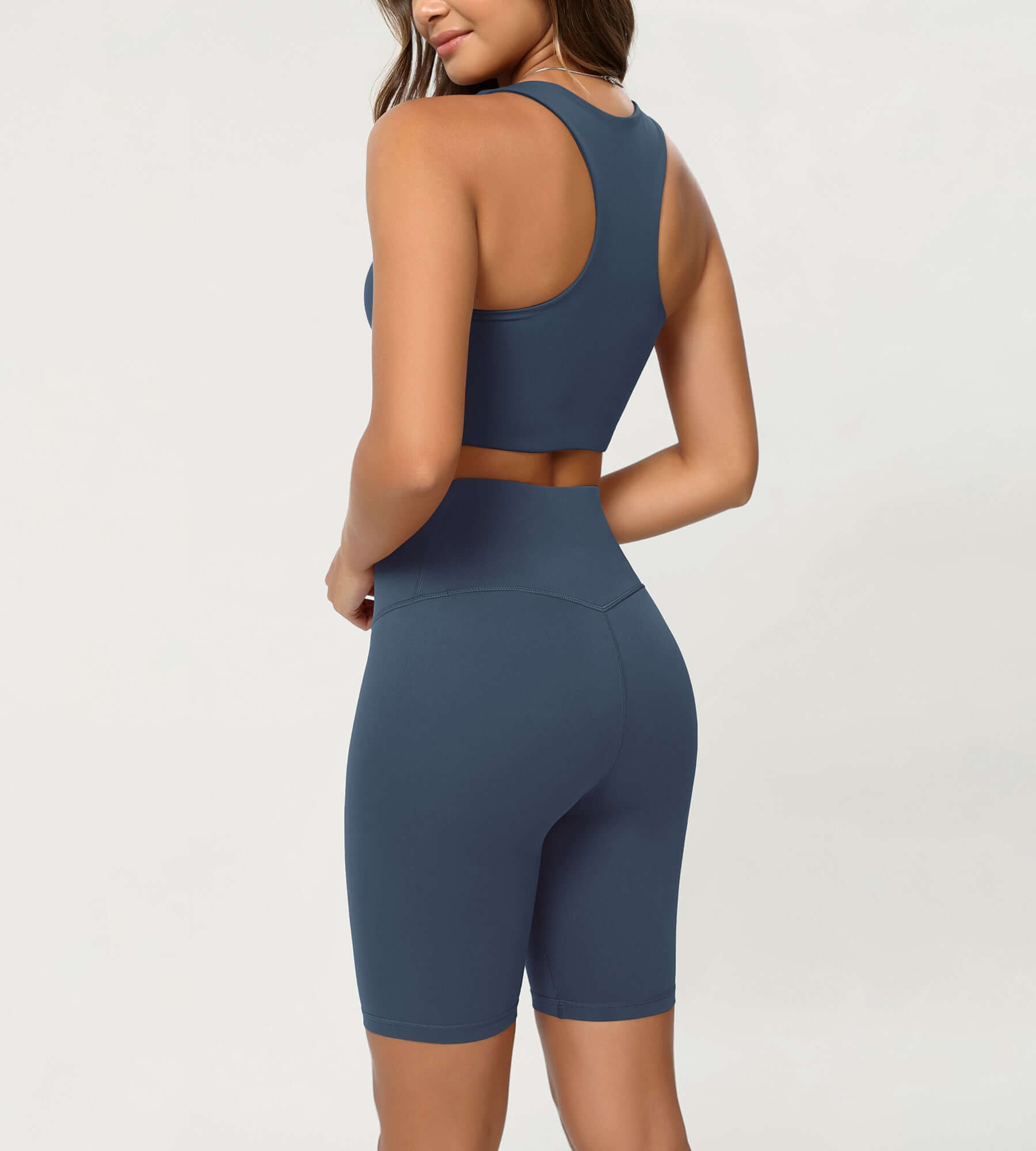 Cloud Feeling 8" Crossover Yoga Shorts - ododos