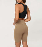 Cloud Feeling 8" Crossover Yoga Shorts - ododos