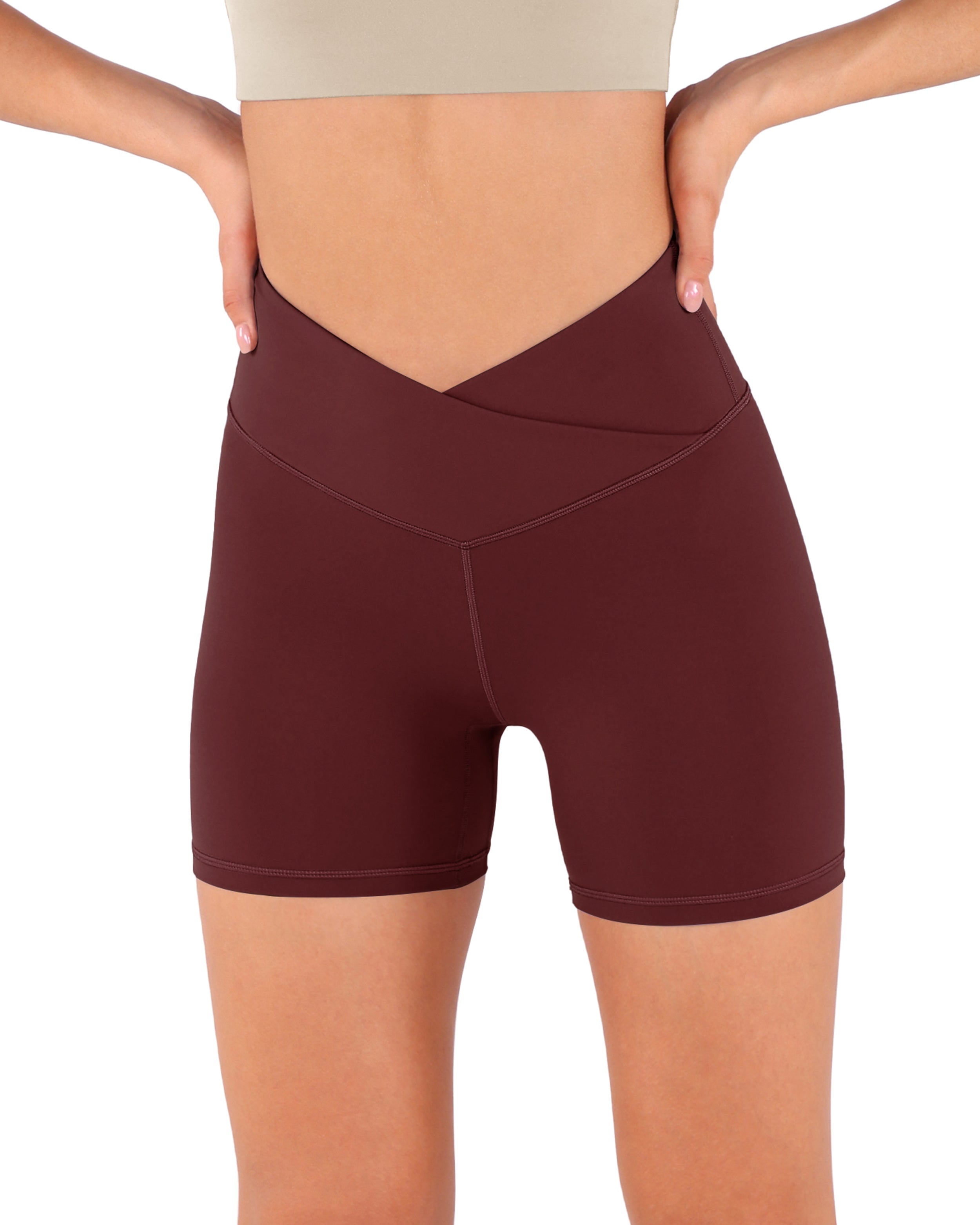 5 Cross Waist Yoga Shorts
