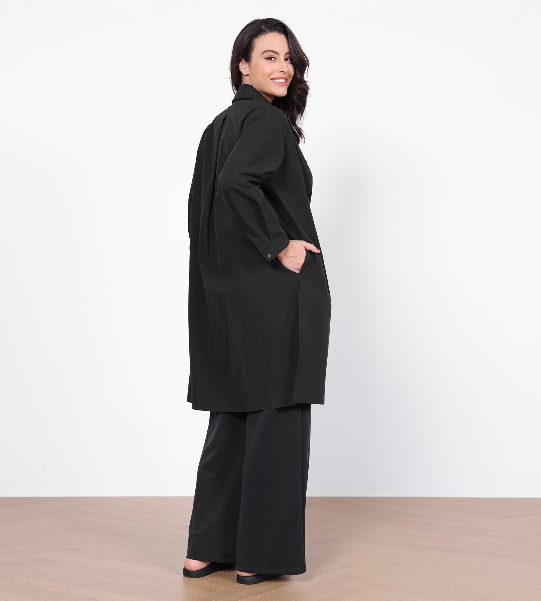 Single Breasted Trench Coats with Side Pockets - ododos