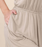 Modal Soft Elastic Waist Sleeveless Romper - ododos
