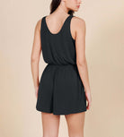 Modal Soft Elastic Waist Sleeveless Romper - ododos