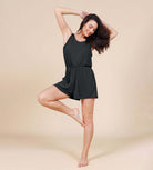 Modal Soft Elastic Waist Sleeveless Romper - ododos