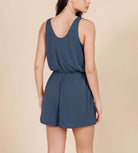 Modal Soft Elastic Waist Sleeveless Romper - ododos