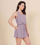 Modal Soft Elastic Waist Sleeveless Romper - ododos