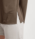 Women's Boat Neck Long Sleeve Shirt, Side Slit, Casual Top for Yoga & Lounge - ododos