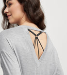 Women's Hollow-Back Long Sleeve Shirt with Thumb Holes, Yoga & Lounge Top - ododos