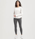 Women's Hollow-Back Long Sleeve Shirt with Thumb Holes, Yoga & Lounge Top - ododos