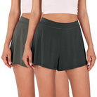 2 Pack Modal Soft Lounge Shorts Black+Charcoal - ododos