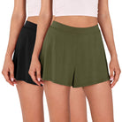 2 Pack Modal Soft Lounge Shorts Black+Army - ododos