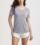 ODODOS Short Sleeve Pocket Tee Light Gray - ododos