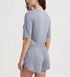 Women's Relaxed Fit Cropped T-Shirt Short Sleeve Crew Neck - ododos