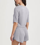Women's Relaxed Fit Cropped T-Shirt Short Sleeve Crew Neck - ododos