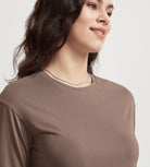Women's Relaxed Fit Cropped T-Shirt Short Sleeve Crew Neck - ododos