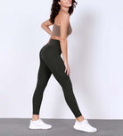 25" Body-Hugging Workout Leggings with Back Pocket - ododos