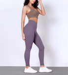 28" Odlex Body-Hugging Workout Leggings with Back Pocket Ash Violet - ododos