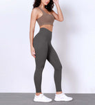 28" Body-Hugging Workout Leggings with Back Pocket Charcoal - ododos