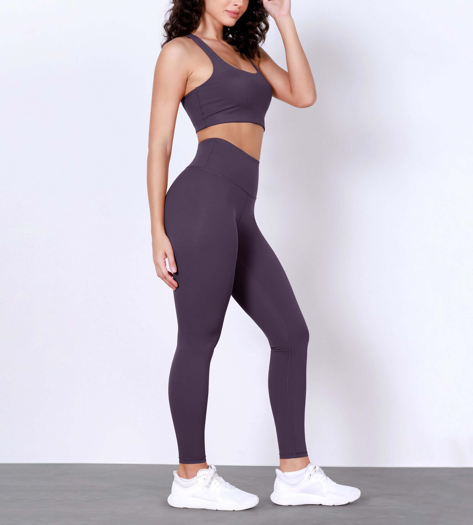 28" Odlex Body-Hugging Workout Leggings with Back Pocket Dark Purple - ododos